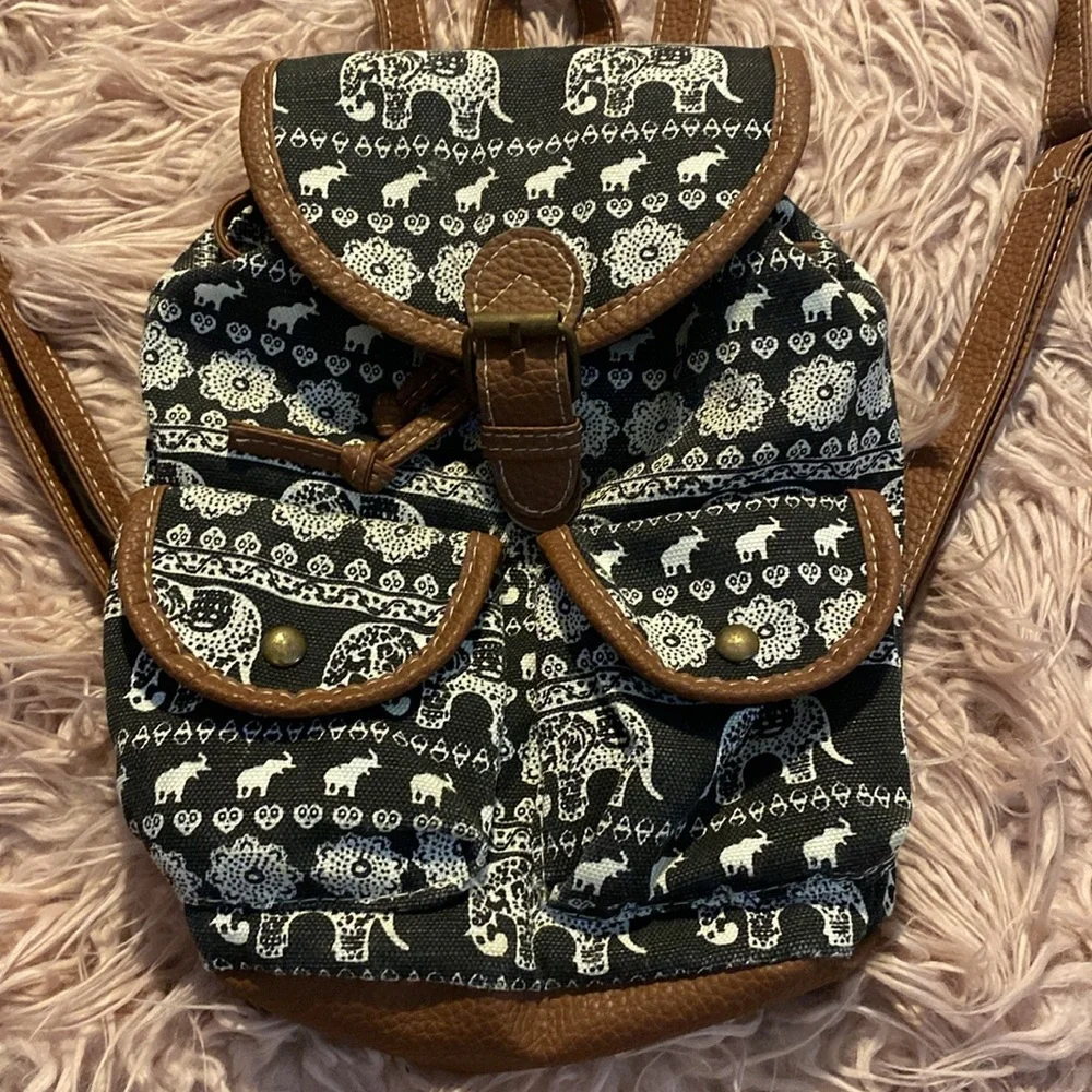 Safari/Zoo Animal Motif Backpack Satchel